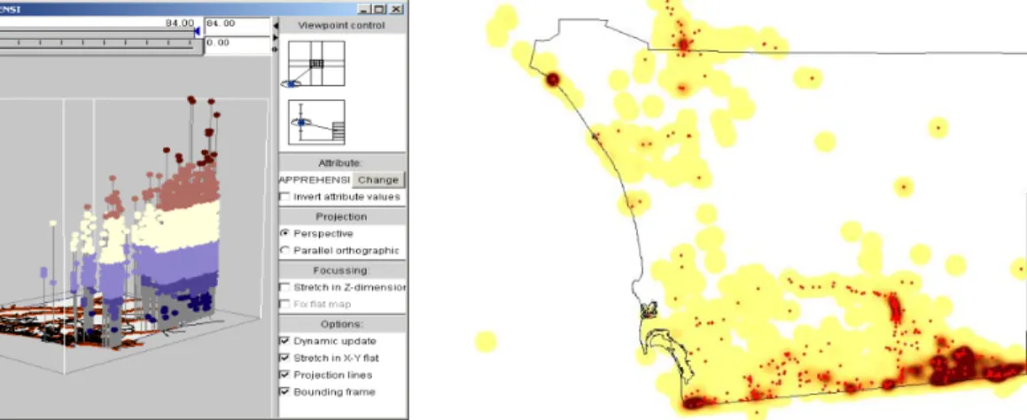 Figure 2: 3D Visualization of Apprehension Age  Figure 3: Animations of Density Change (Snapshot) 