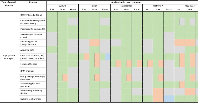 Table 4 Use of high-growth strategies, results from interviews with platform representatives