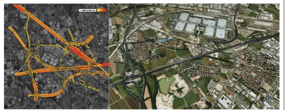 Figure 3 A simulation of the mobility for Milan EXPO2015 fair, performed by Systematica.