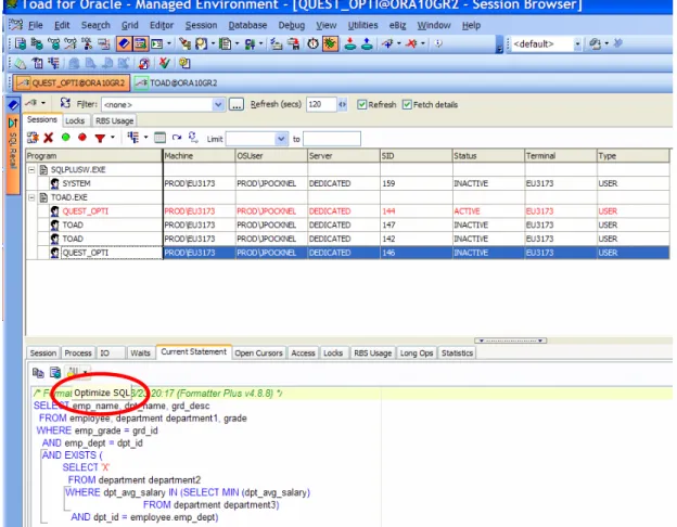 Figure 12 — Diagnosing a User SQL Execution Problem 