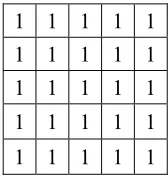 Fig 1: 8 different directional structure elements in 5 x 5 square window 