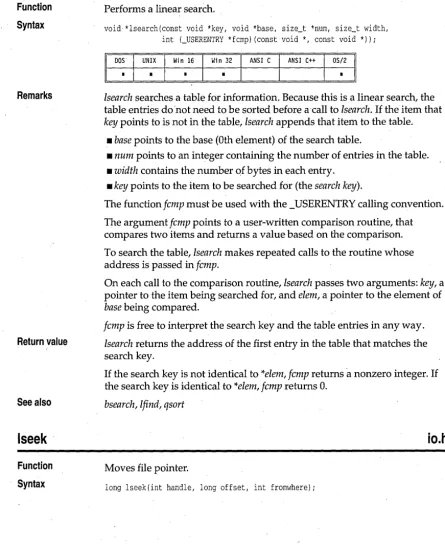 table entries do key 'not need to be sorted before a 'call to lsearch. If the item that points to is not in the table, lsearch appends that item to the table