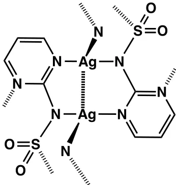 Figure   1.1   Structure   of   silver   sulfadiazine.   