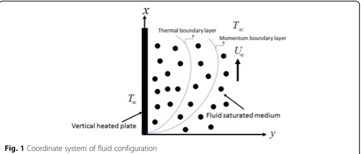 Fig. 1 Coordinate system of fluid configuration