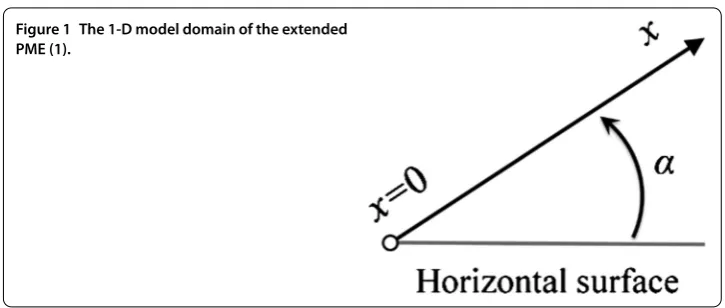Figure 1 The 1-D model domain of the extended