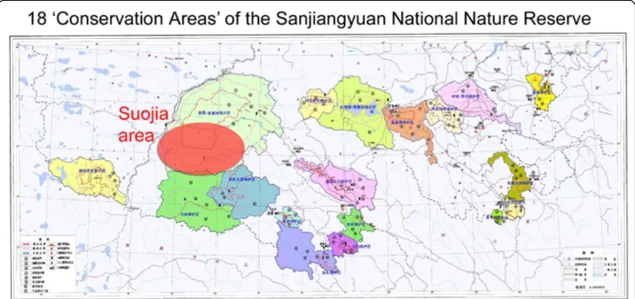 Figure 5 Map of the Sanjiangyuan National Nature Reserve, in southern Qinghai Province, China.
