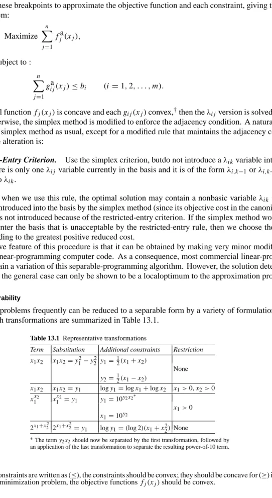 Table 13.1 Representative transformations