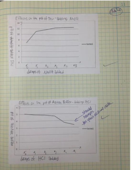 Figure 2.  This notebook page is legible and contains graph title and appropriate labels for the x-  and y- axis