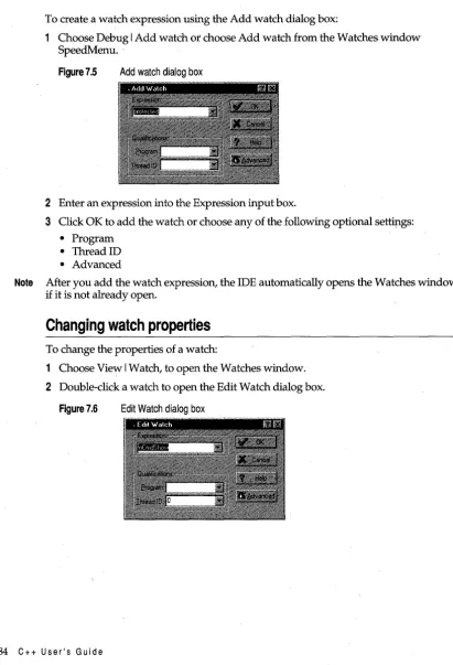 Figure 7.5 Add watch dialog box 