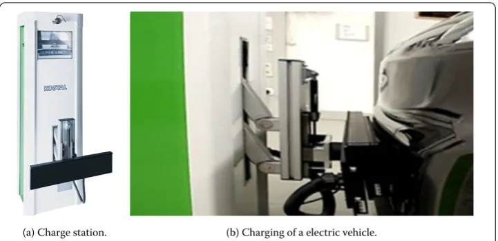 Figure 1 Prototype of an inductive charging station that charges the vehicle through its numberplate (Images from Leopold Kostal GmbH & Co