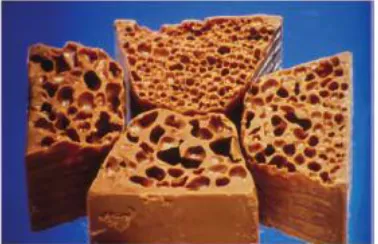 Figure 1.11 Effect of plastic viscosity of chocolate on bubble size in aerated products83 