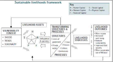Figure 3.1 The Sustainable livelihoods framework. (Source: (DFID, 1999))