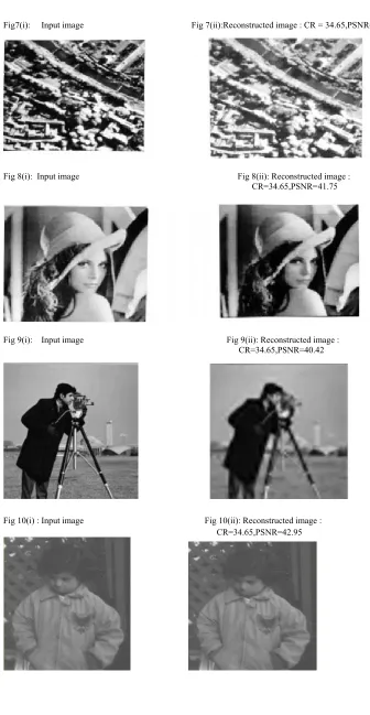 Fig 9(i):    Input image                                                                 Fig 9(ii): Reconstructed image :                                                                                                             CR=34.65,PSNR=40.42