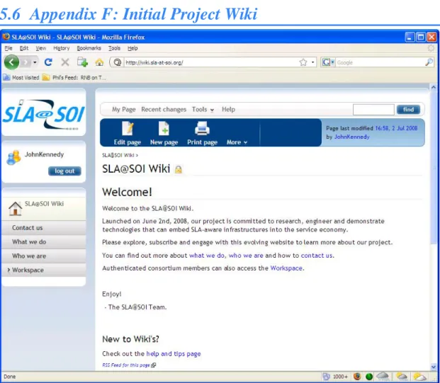 Figure 7: Initial Wiki Page