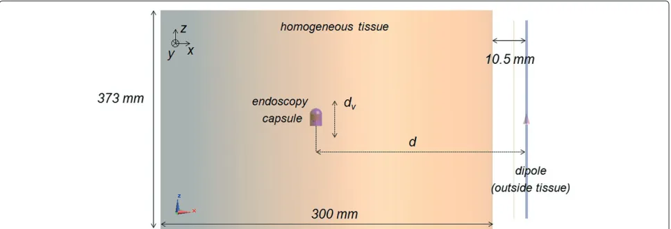 Figure 2 Configuration: locations of endoscopy capsule alongdigestive tract in realistic human body models