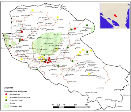 Figure 1. Map over Matiguás municipality Source: CIAT 2015 