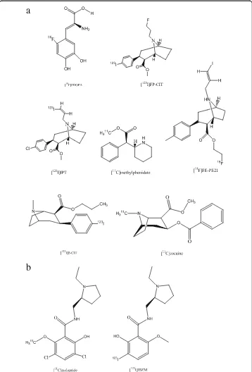 Fig. 4 Chemical structures of radiotracers for imaging the dopaminergic system –targeting: a presynapticstructures and b postsynaptic receptors