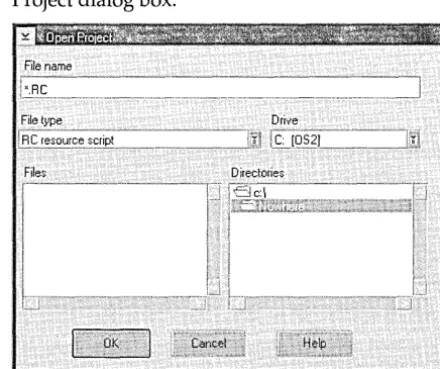Figure 3.2 Project dialog 