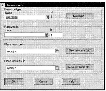 Figure 3.10 Resource dialog 