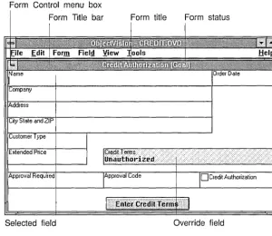 Figure 3.1 a typical form 