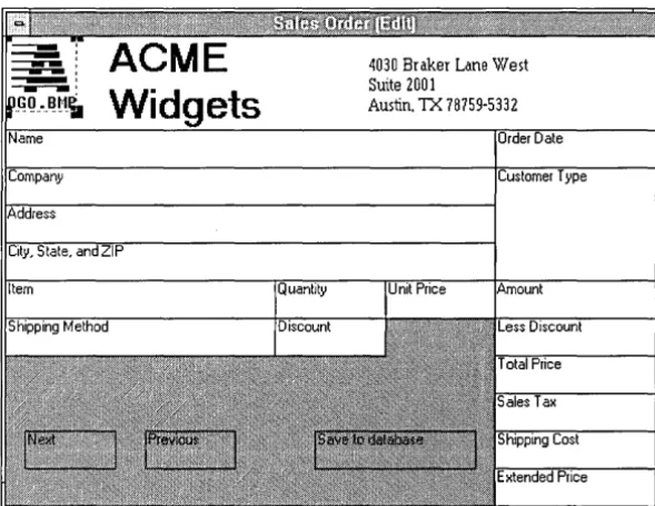 Figure 3.9 Sales Order 