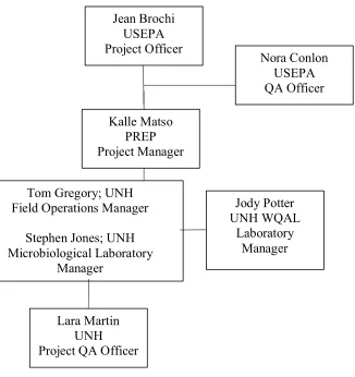 Figure 1.  Project organizational chart 