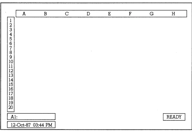 Figure 1.1: A Blank Quattro Spreadsheet 