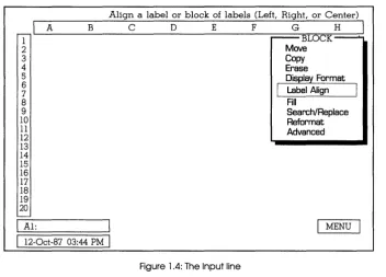 Figure 1.4: The Input line 