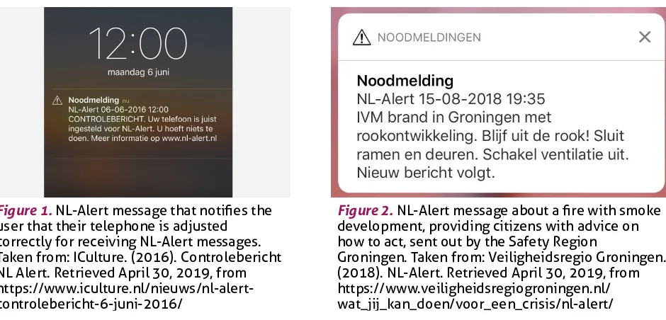 Figure 1. NL-Alert message that notiﬁes the user that their telephone is adjusted 