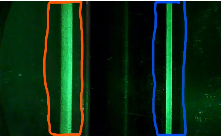 Figure 2.7: Contact area width image processing process