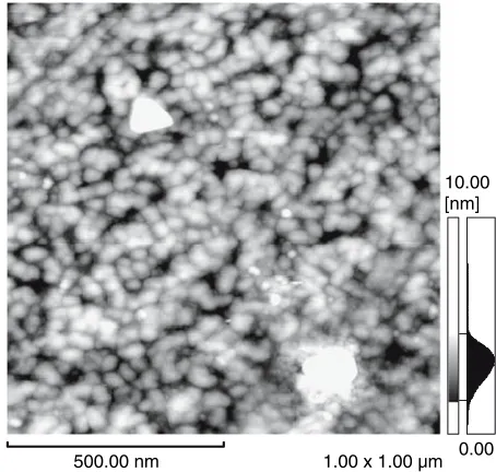 Fig. 6. AFM trace image of a niobium metal plate in air