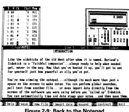 Figure 2-9: Back to the Notepad 
