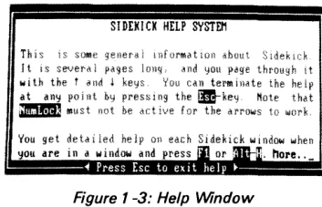 Figure 1 -3: Help Window 