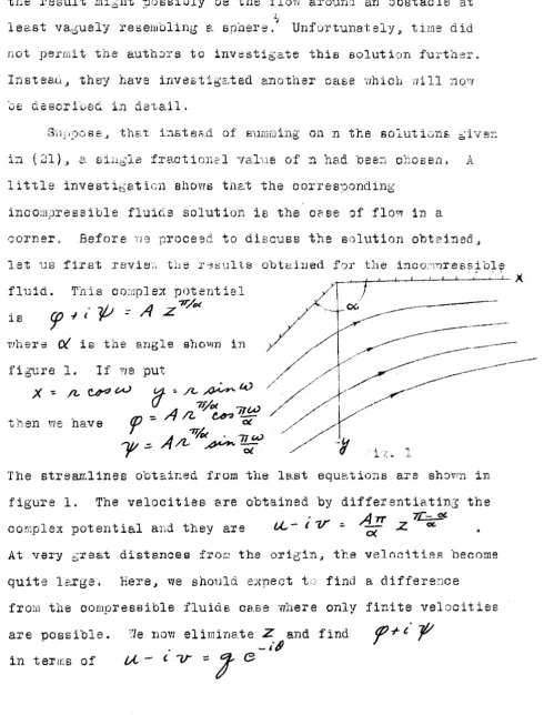 figure  i by A z 7T~ °' u..,-co:mple.x 1. 'fhe velocities are obtained differentiating potential and they are 7J"' :