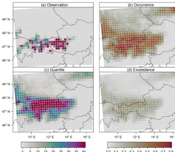 Figure 2. Topography of the European Eastern Alps (from SRTM,Farr et al., 2007). Lightning ﬂashes are counted in white grid boxesof 18 × 18 km2.