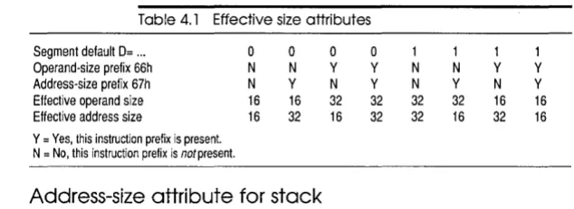 Table 4.1 Effective size attributes 