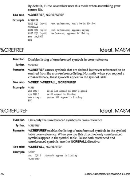 table cross-reference. When you unreferenced symbols, use the symbols appear in the symbol table