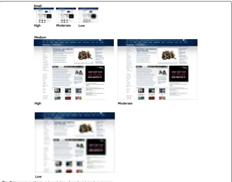 Fig. 8 Comparison of size and resolution of small and medium images