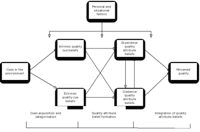Figure 1.2: Conceptual model of the quality perception process (Steenkamp, 1990) 