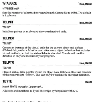 TABLE name [table_member [,table_member ... ]] 