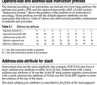 Table 4.1 Effective size attributes 