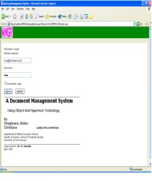 FIGURE 3.1:  Login Page. 