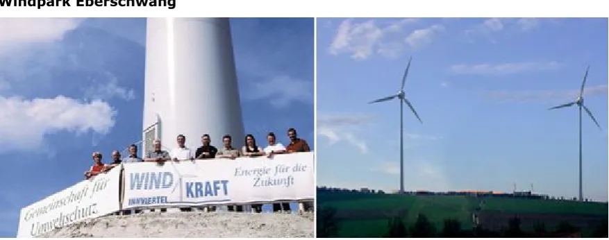 Figure 12 - Eberschwang wind farm (Source Windkraft Innviertel, 2008) 