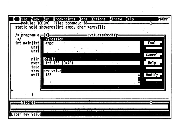 Figure 3.11 The Evaluate/Modify dialog 