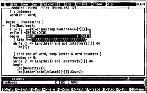 Figure 3.15 An Inspector window 