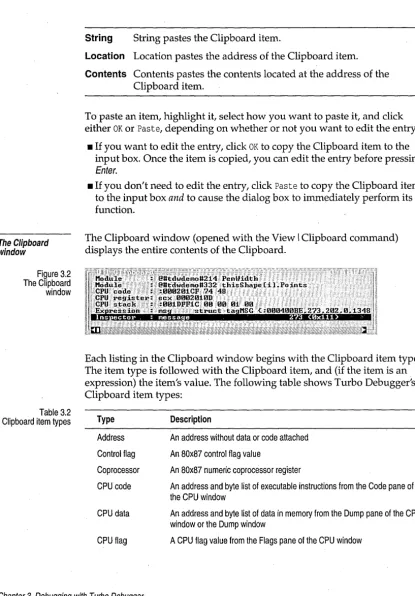 Figure 3.2 The Clipboard 