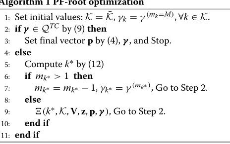 Table 1 Set of available SINR targets M (dB) and itsassociated R (bps/Hz)