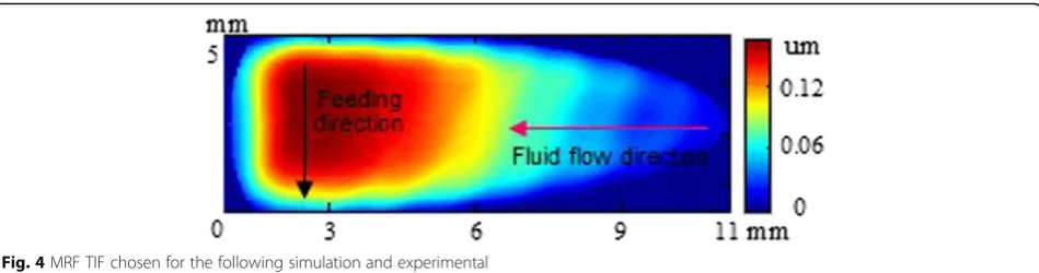 Fig. 4 MRF TIF chosen for the following simulation and experimental