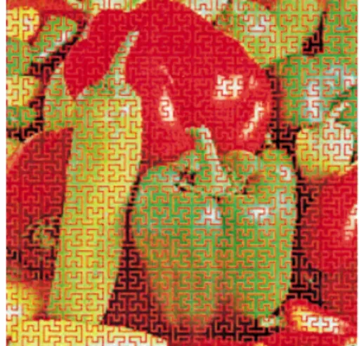 Figure 3. Image subsampling using fractal scanning.