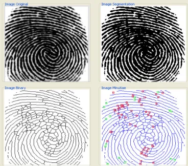 Fig 5. Extraction of Fingerprint minutiae points 